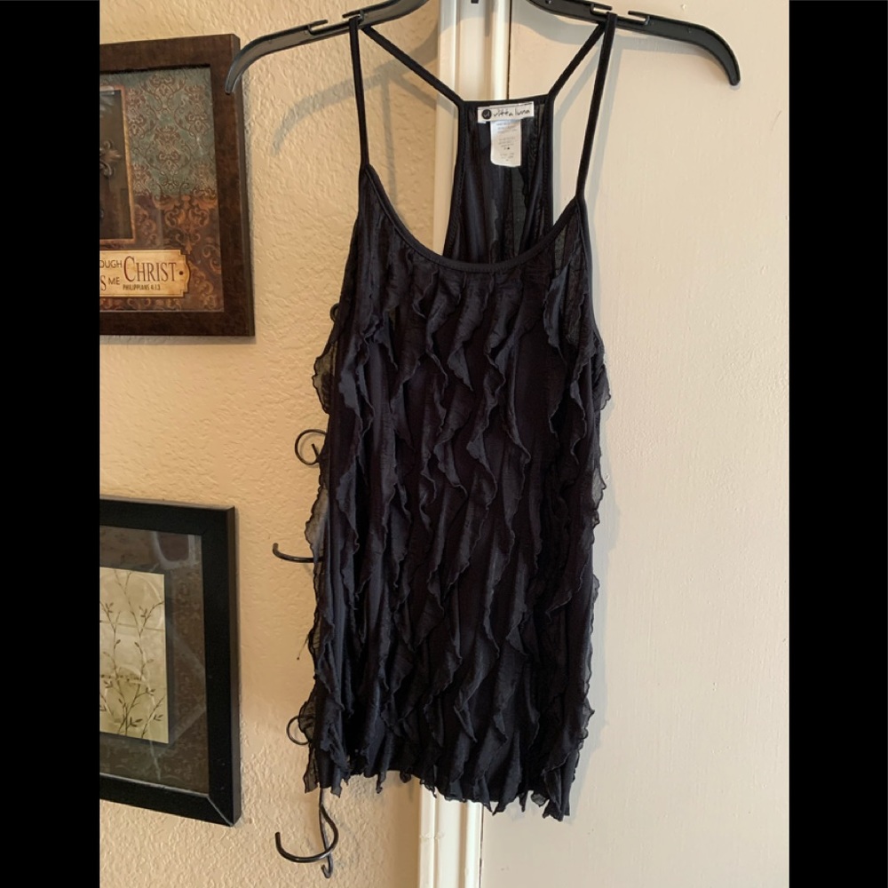 Black fringe cami Bundle 3/$10 5/$15, 10/$20